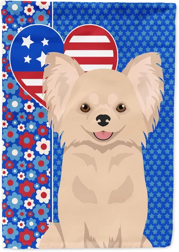 Miniatura 203 de Caroline's Treasures WDK5119GF - Bandera de jardín americana de Airedale Terrier de Estados Unidos, color negro y tostado, bandera decorativa