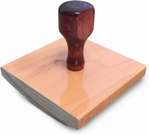 Miniatura 2 de Sello grande de goma con mango de madera «Rocker Mount» 4" x 3