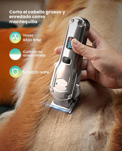 Miniatura 2 de oneisall - Cortaúñas para perros para el aseo de abrigos gruesos/pesados, kit de aseo para perros 4 en 1 de bajo ruido con hoja de acero inoxidable