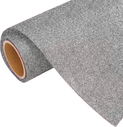 Rollo de película de vinilo de transferencia de calor multicolor Threadart de 3 yardas x 20 pulgadas HTV | Colores con purpurina | Compatible con