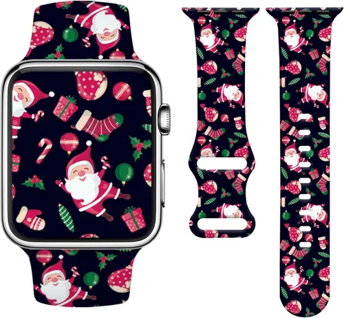 Miniatura 19 de Holiday Watchband Compatible with Apple Watch 38mm 40mm 41mm 42mm 44mm 45mm 49mm Women Men,Soft Silicone Cute Sport Strap for Apple Watch Ultra
