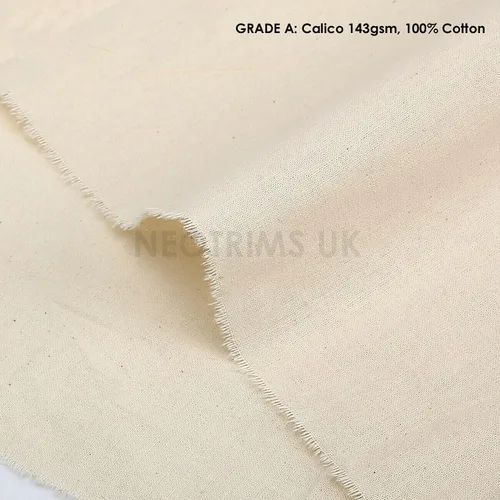 Miniatura 2 de Tela de mezcla de lino 100% algodón, calicó y algodón para manualidades, pintura, retazos, ropa y tapicería ligera. Fibras naturales Neotrim