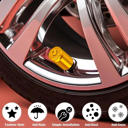 Miniatura 5 de Tapas de válvula de neumático, bala, aleación de aluminio, cubiertas universales a prueba de polvo para automóviles, SUV, camiones, bicicletas