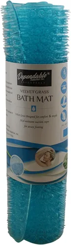 Miniatura 8 de Dependable Industries Inc. Essentials Tapete de baño de terciopelo con textura de calidad de spa, tapete de baño y bañera antideslizante, 27 x 15