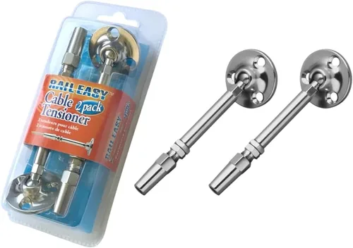 Miniatura 2 de Atlantis RailEasy C0981-0204 - Tensor de barandilla de cable (5/32 pulgadas), acero inoxidable de grado marino 316L (paquete de 2)