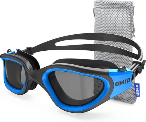 Miniatura 24 de OMID - Gafas de natación polarizadas P2, gafas antivaho para natación para hombres y mujeres adultas Marco A7-allblack Lente Plata