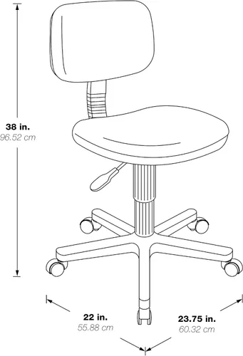 Miniatura 2 de Office Star SC Series - Silla de oficina ajustable básica con asiento y respaldo de espuma acolchados, tela de pedernal interlink