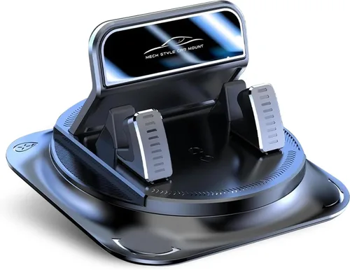 Soporte para teléfono móvil para tablero de instrumentos, rotación de 360 grados, soporte de navegación antideslizante, bloqueo automático,