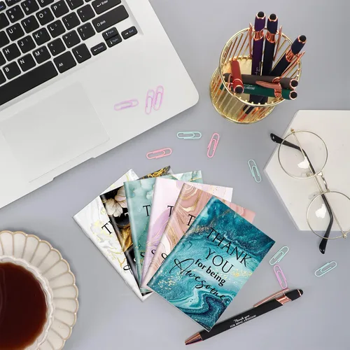 Miniatura 5 de Kosiz 48 piezas de regalo de agradecimiento a los empleados, cuadernos inspiradores a granel y juego de bolígrafos, cuadernos motivacionales