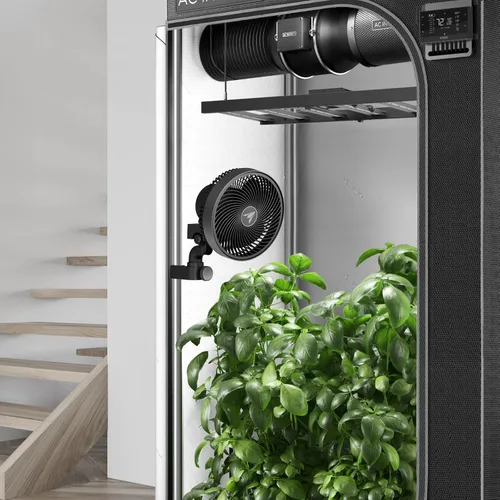 Miniatura 8 de AC Infinity CLOUDRAY S6, ventilador de clip para tienda de cultivo de 6 pulgadas con motor EC de larga duración rediseñado, 10 velocidades de viento
