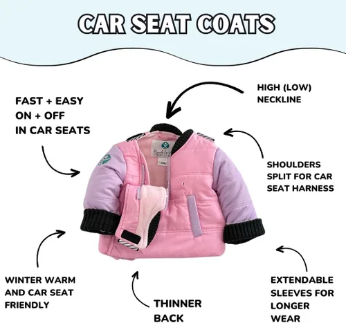 Miniatura 4 de Buckle Me Baby Coats Chaqueta de invierno de asiento de coche más seguro de cierre rápido para niño o niña, como se ve en Shark Tank