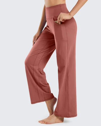 Miniatura 5 de Promover Wide Leg Pants for Women Yoga Pants with Pockets Loose Lounge Sweatpants PetiteRegularTall