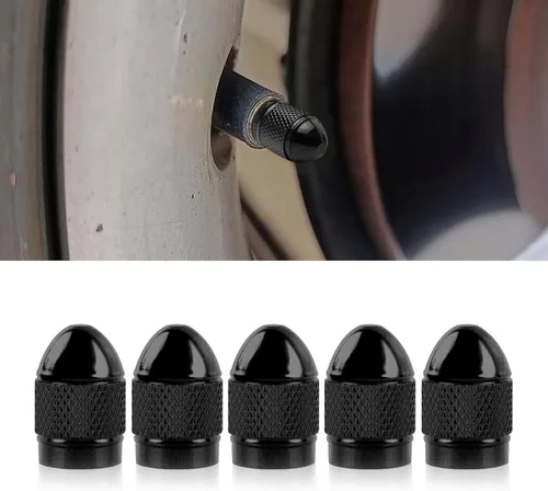deemars 5 tapas de vástago de válvula de neumático estilo bala, tapas de aire para neumáticos, resistentes a la corrosión, a prueba de fugas,