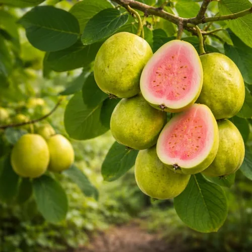 100 semillas de guayaba rosa para plantar: semillas de árboles frutales tropicales para jardín y contenedores