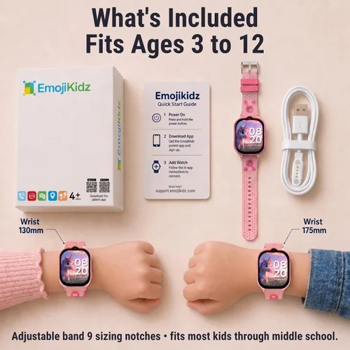 Miniatura 5 de Smart Watch – Mejor reloj telefónico seguro para niños, seguimiento GPS de precisión en tiempo real, llamadas, mensajes de texto, seguimiento de Rosa