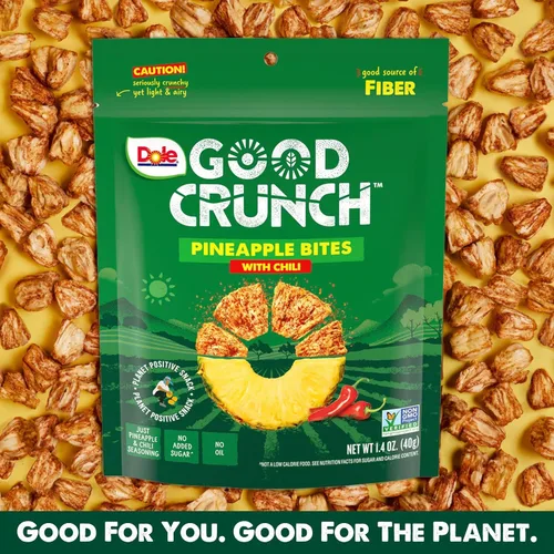 Miniatura 5 de Dole Good Crunch Piña con bocadillos de frutas secas de chile, sin gluten y bocadillo vegano, bolsas de 1.4 onzas (paquete de 6)