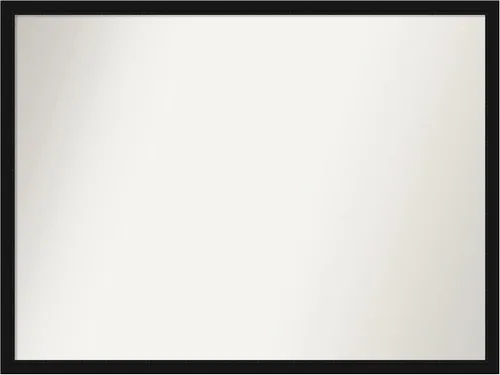 Miniatura 427 de Amanti Art Espejo de baño negro para sobre fregadero, 22 x 22 pulgadas, espejo de tocador cuadrado estrecho negro Avon, marco de madera casual