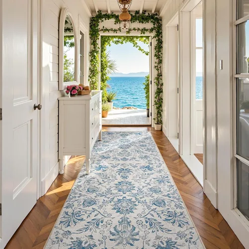 Miniatura 108 de jinchan Lima - Alfombra de pasillo lavable de 2 x 6 pies, antideslizante, de pelo corto, suave, ultrafina, alfombra envejecida para casa de campo