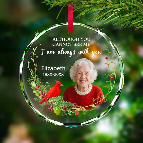 Miniatura 17 de Adorno de Navidad personalizado con foto, adornos de imagen personalizados para Navidad 2026, adorno colgante conmemorativo personalizado