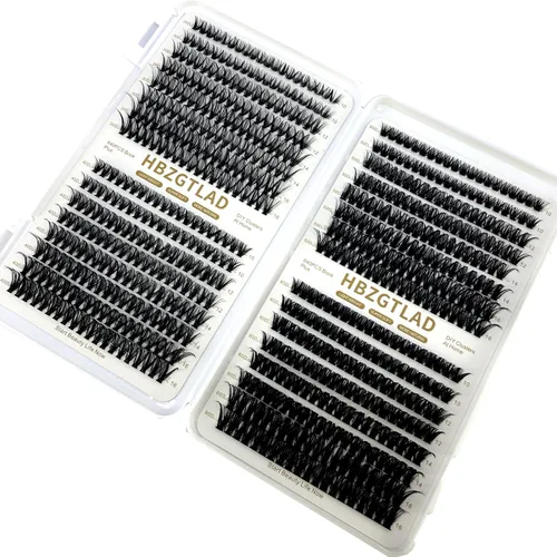 Miniatura 16 de 30D/40D/50D/60D/80D Pestañas de visón 280 Paquetes Extensión de pestañas naturales 3D Rusia Volumen Individual Pestañas en racimo Maquillaje
