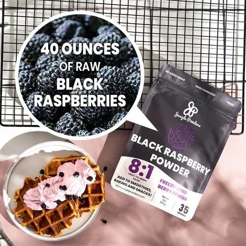 Miniatura 3 de Jungle Powders Paquete de polvo de frambuesa negra y maracuyá 100% natural, sin OMG, extracto vegano amigable para hornear, saborizar, cocinar