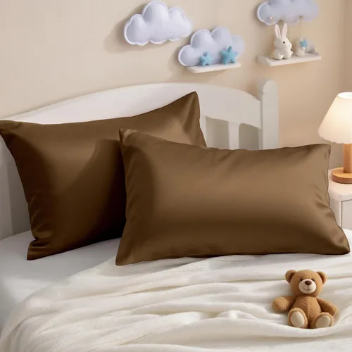 Miniatura 18 de NTBAY - Fundas de almohada de algodón egipcio para niños pequeños - Juego de 2 - Fundas de almohada de viaje - Fundas de 13x18 pulgadas de algodón