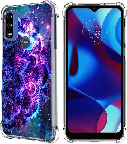Miniatura 15 de Funda para Moto G Pure/Moto G Power 2022/Moto G Play 2023, Mandala Flower Space Drop Protección a prueba de golpes Carcasa protectora de cuerpo