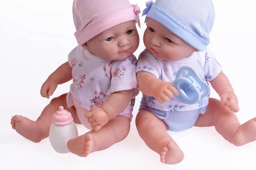 Miniatura 11 de Berenguer Boutique Realistic La Newborn Gemelos de Vinilo Lavable de 12.5 pulgadas Juego de Regalo Temático Azul y Rosa con Pañal Reutilizable