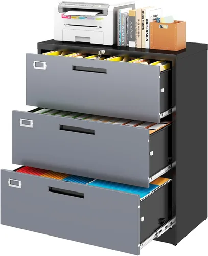 Miniatura 33 de Archivador de 2 cajones con cerradura, archivador vertical móvil para colgar carpetas tamaño A4/carta/legal, debajo del escritorio, pequeños