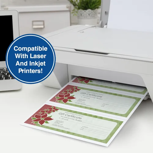 Miniatura 7 de PrintWorks Papel perforado profesional de 3 partes de 8.5 x 11 pulgadas, perfecto para W-2, 1099 y uso llamativo, fabricado en los Estados Unidos