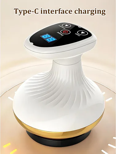Miniatura 7 de Máquina Vacuvia para celulitis con luz LED y vibración, 9 niveles de succión ajustables para brazos, piernas, abdomen y espalda, masajeador corporal