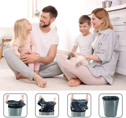 Miniatura 5 de Basurero de cocina de 13 galones de acero inoxidable cepillado, papelera automática, sin tacto, alta capacidad, 50 litros con tapa, para cocina