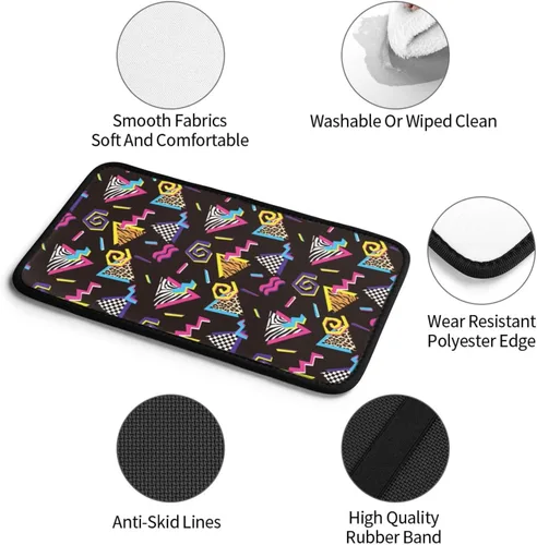 Miniatura 5 de Retro Fashion - Funda universal para consola central de automóvil de los años 80 y 90, estilo abstracto de los años noventa, funda universal