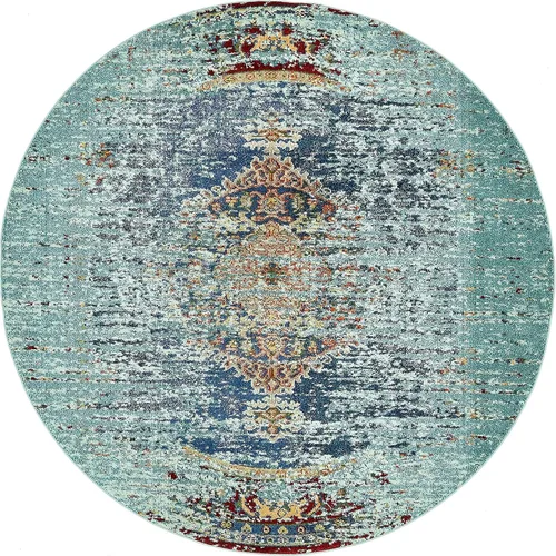 Miniatura 13 de Unique Loom Vita Collection - Alfombra saturada con degradado tradicional sobre teñido, 2 pies 2 pulgadas x 3 pies, turquesa/azul marino