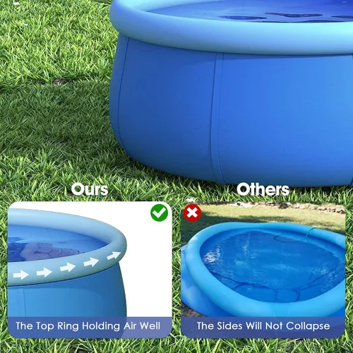 Miniatura 5 de Piscina inflable, piscina para adultos, piscina inflable con anillo superior, piscina inflable, piscinas familiares para patio trasero, piscina