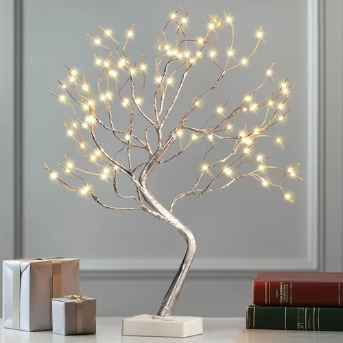 EAMBRITE Árbol de Espíritu de Luces de Hadas, Árbol de Abedul Iluminado con 108 LED, Árboles Iluminados de 8 Modos para Decoración Interior, USB y