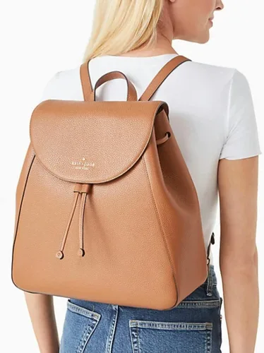 Miniatura 2 de Kate Spade Leila - Mochila grande de piel peleada con diseño de pan de jengibre
