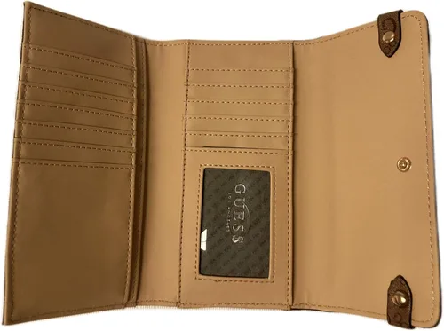 Miniatura 3 de GUESS Factory Cartera de mano delgada con logotipo de Keston para mujer, Marrón, M