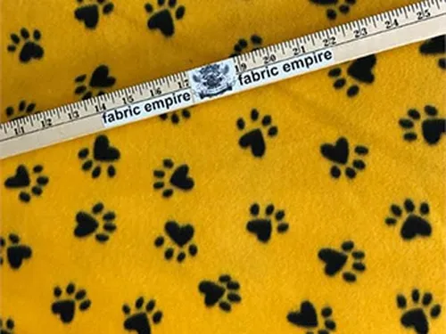 Tela de invierno antipíldoras con estampado de forro polar, fondo amarillo, 58 pulgadas de ancho, vendido por yarda S-216