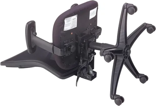 Miniatura 7 de Global Industrial Interion - Silla de oficina con respaldo alto y brazos ajustables, asiento tapizado de tela, negro, silla de oficina multifunción