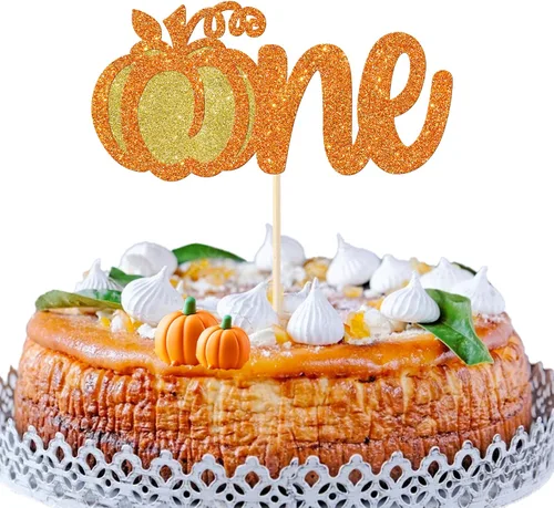 Miniatura 11 de 1 paquete de decoración de pastel de calabaza con purpurina con tema de otoño para pastel de calabaza pequeña, decoración de pastel de cosecha