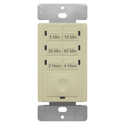 Miniatura 18 de ENERLITES Interruptor temporizador de cuenta regresiva de 1 hora, 1-5-10-20-30-60 minutos, para ventiladores de baño, calentadores, luces, indicador