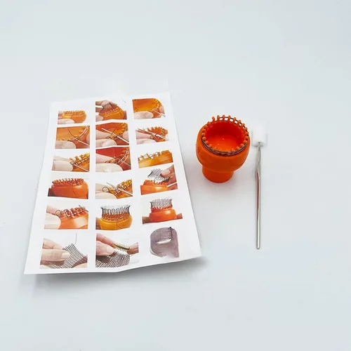 Miniatura 9 de Herramienta de tejer con ganchillo, tejido de ganchillo, tejer de alambre naranja, tejer, tejer, ganchillo, alambre de ganchillo, con aguja