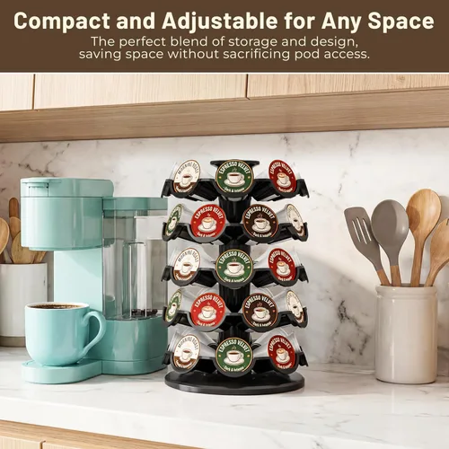 Miniatura 7 de Everie - Soporte para cápsulas de café compatible con cápsulas de 40 K