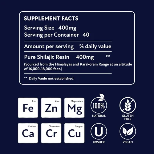 Miniatura 6 de Resina pura Aftabi Shilajit del Himalaya, 400 mg de alta nutrición, Shilajit puro probado en laboratorio con más de 85 minerales y ácido fúlvico