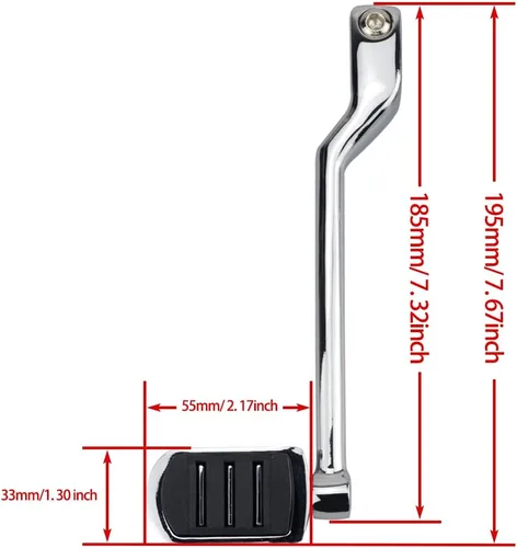 Miniatura 4 de Palanca de cambio de talón, palanca de cambios trasera con clavija de cambio para Harley 1986-2017 FL Softail, 1988-2025 Touring Road Glide Electra