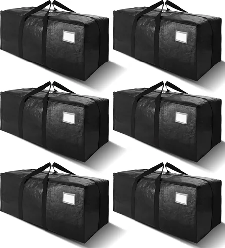 Miniatura 9 de VELVETSURE - Bolsas de almacenamiento extragrandes y de alta resistencia para mudanza, con asas y cremalleras, correas de mochila, asas grandes