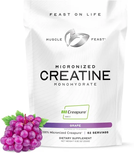 Miniatura 12 de Muscle Feast Creapure - Polvo de monohidrato de creatina micronizado Pre-entrenamiento o post-entrenamiento, premium Creatina para mujeres