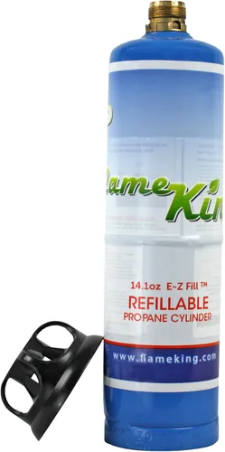 Miniatura 12 de Flame King Tanque de Cilindro de Propano de Aluminio Vacío de 1LB - Resistente a la Corrosión y Libre de Óxido, Ideal para Acampar y Pequeños