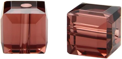 50 piezas Adabele cuentas austriacas de 6 mm de cristal facetado en cubo amatista sueltas, compatibles con cristales Swarovski Preciosa 5601 SSC611